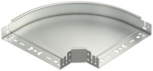 Gomito 90° Bettermann con raccordo rapido 60×300mm, A2, 1.4301, 2B