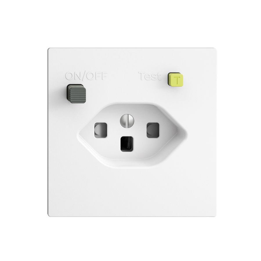 UP-Steckdose EDIZIOdue T23 FI 30mA F, shutter, weiss