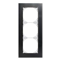 Abdeckrahmen EDIZIOdue prestige 3×1 schwarzgold poliert