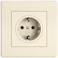 UP-Steckdose EDIZIO.liv SNAPFIX® SCHUKO 16A 230V 88×88mm crema