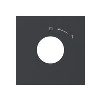 Kit frontale per contatto rotativo a chiave 60×60mm kallysto 0<-1 nero