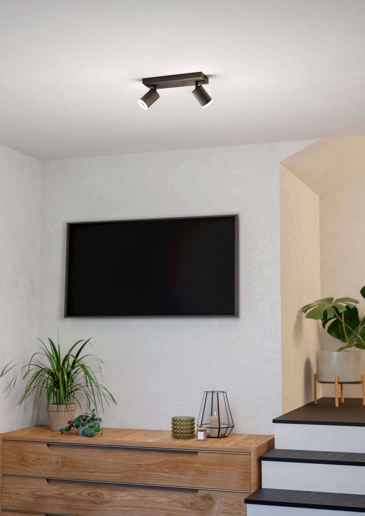 Spot LED Eglo MELITELLO-Z 10W 0…1100lm 2700…6500K WB REG Ø80×250×105mm nero