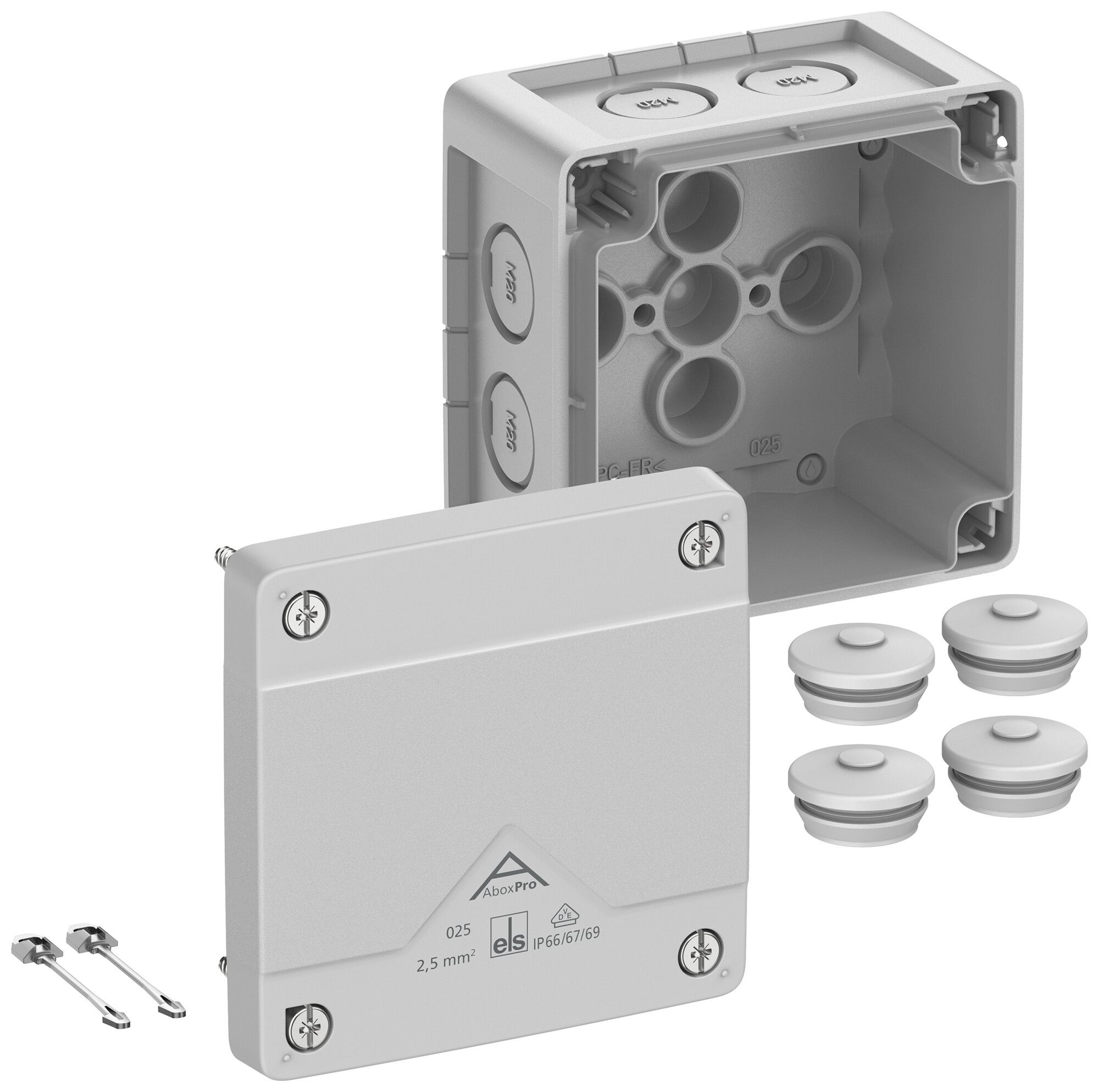 Boîte de dérivation AP Spelsberg Abox Pro 025-L 92×92×60mm IP69 gr