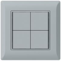 UP-Taster KNX KLI 4×Tasten 4×Betätigungspunkte LED grau
