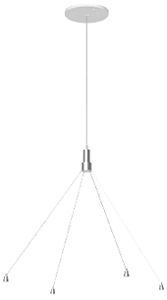 Sosp.a corda DOTLUX GALAXO acciaio 1500mm ros.d.sof.per Ø600 bianco