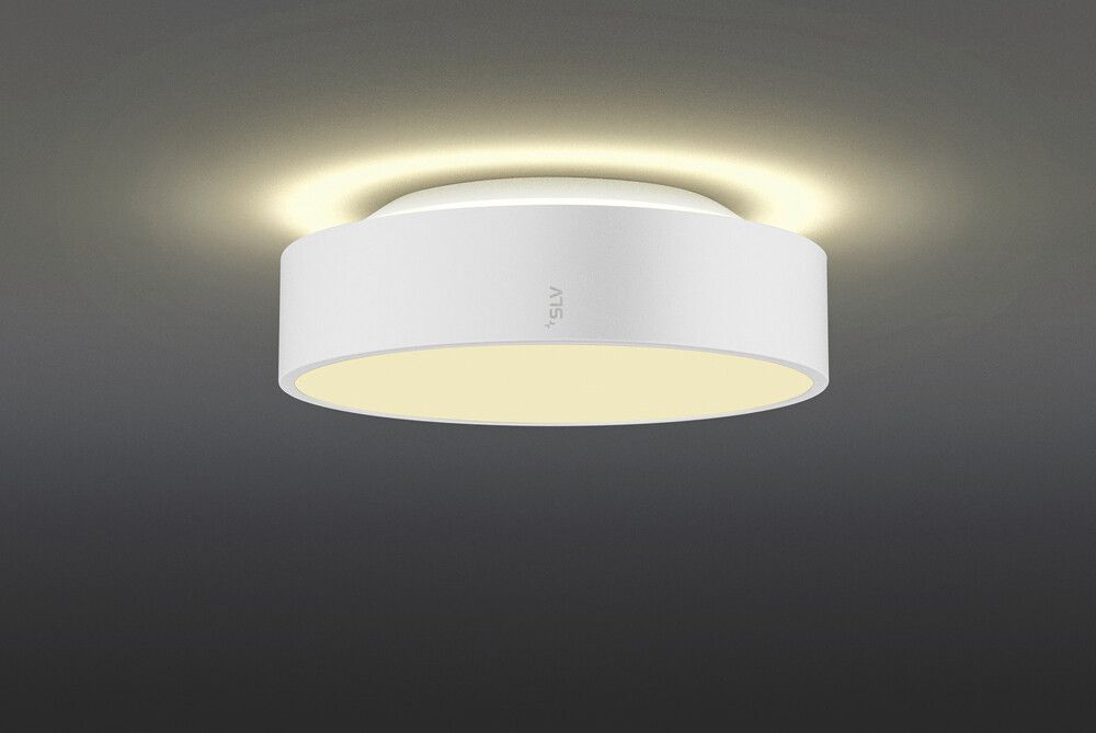 LED-Deckenleuchte SLV MEDO PRO 30 10W 1350lm 930/940 IP50 DIM Ø280mm weiss