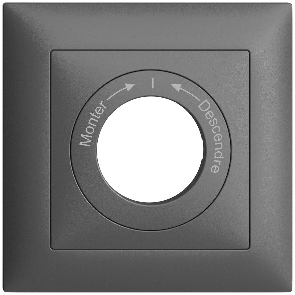 Kit frontale Monter->I<- Descendre EDIZIOdue 88×88mm grigio scuro