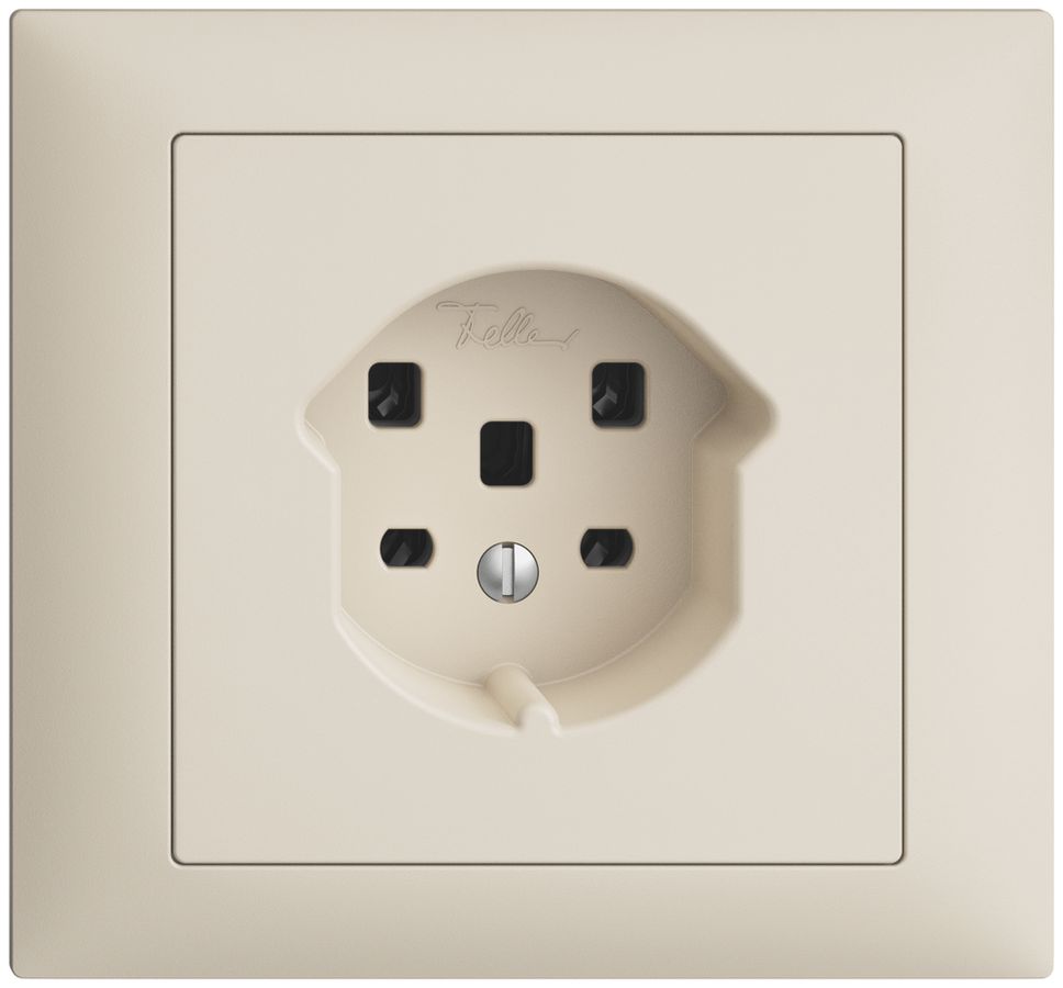 Prise INC EDIZIOdue T25 16A crema, bornes à vis