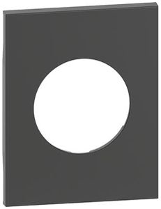 Abdeckung Living Now 3 Module für Schuko-Steckdose schwarz