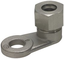 Schraubkabelschuh Flury PA 74 für Draht Ø8mm, Messing vernickelt, L-90°