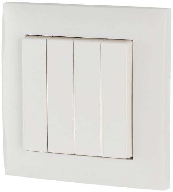 AP-Funktaster Eaton xComfort, 4-fach komplett 55×55mm, weiss glänzend