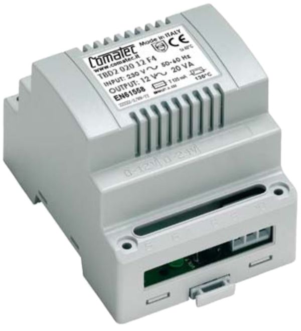 Trasformatore di isolamento AMD Comatec TBD2, IN: 230VAC, OUT: 12VAC/20VA, 4UM