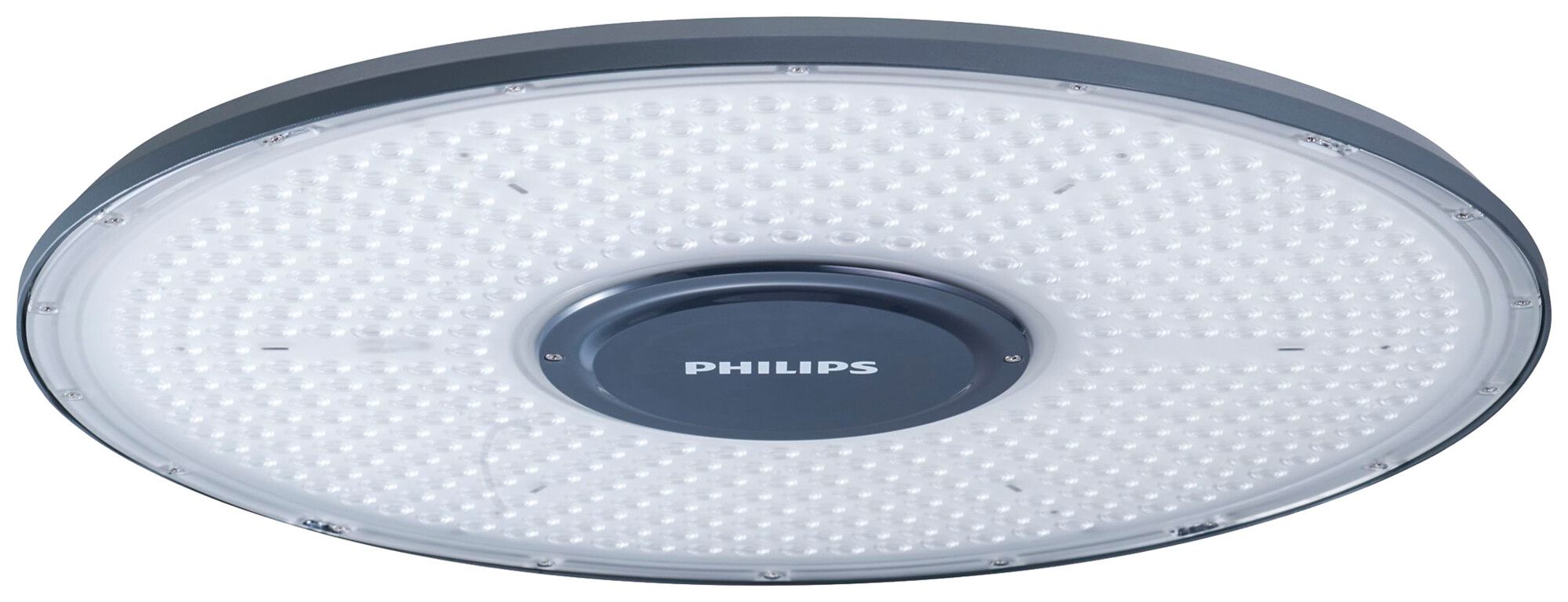 LED-Hallenstrahler Philips CoreLine 222W 40000lm 4000K IP66 VWB DALI Ø480 grau