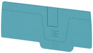 Plaque de fermeture Weidmüller série A AEP 3C 6 82.6×2.1mm, bleu