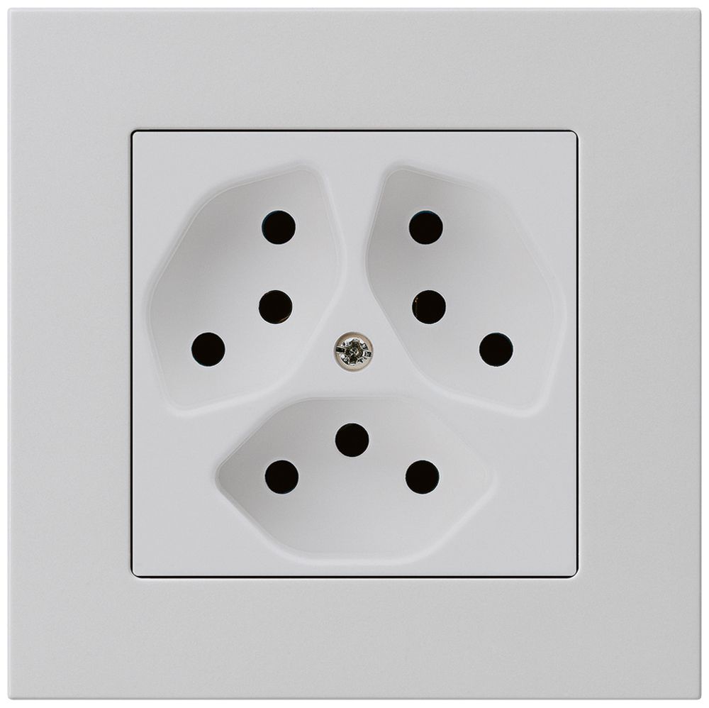 UP-Steckdose kallysto.pro 3×T13 hellgrau