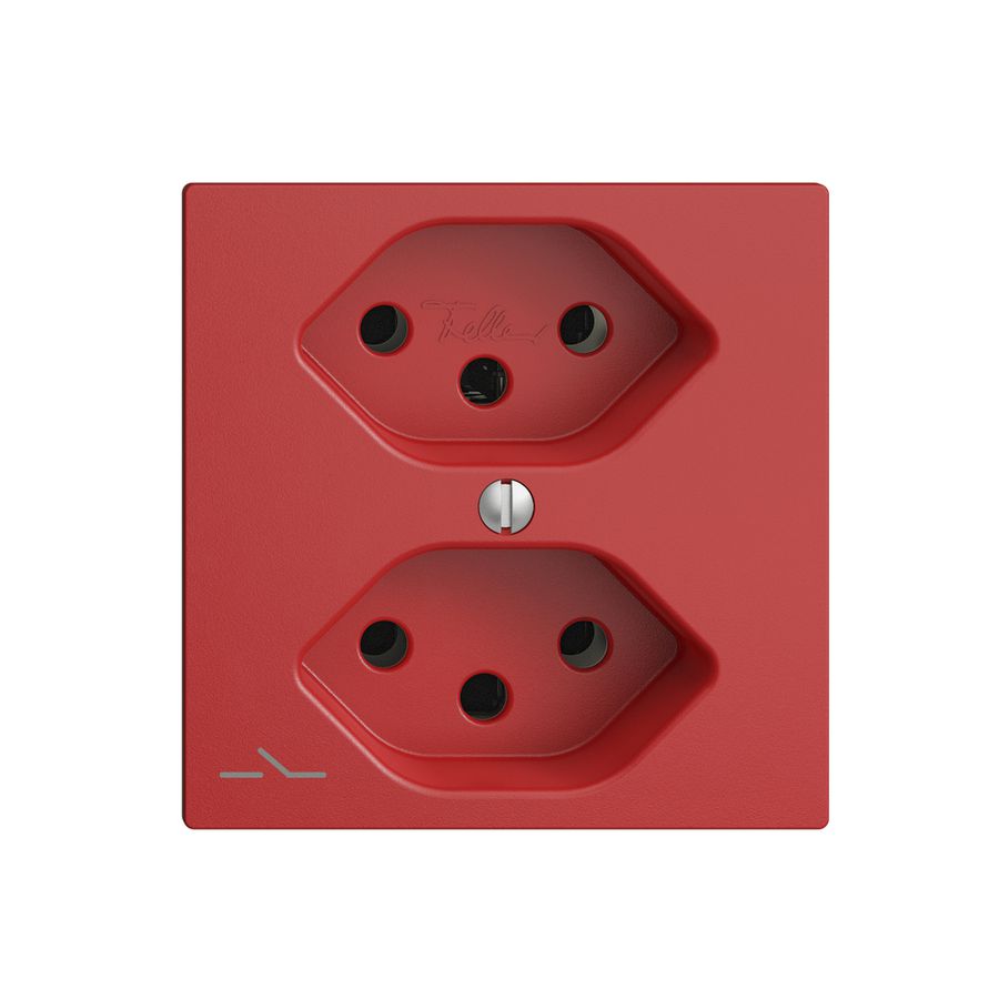 UP-Steckdose 2×T13 1×S EDIZIOdue berry mit Shutter