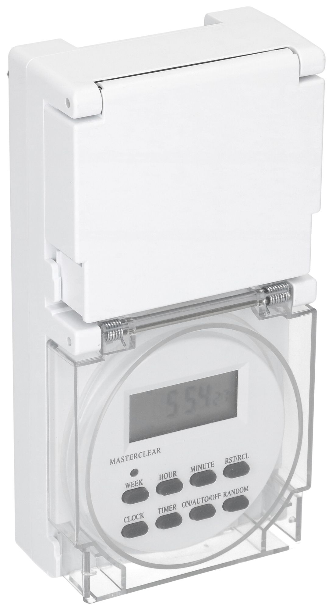 Timer a presa MH digitale 24h 1×tipo 13 10A 230V IP55 bianco