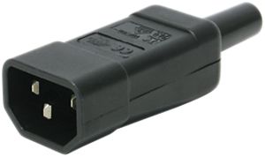 Apparatestecker Steffen SEV 113 65° schwarz