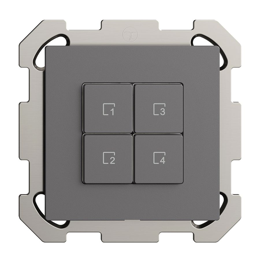 UP-Szenentaster 4 Szenen/4T WLAN Edue Wiser dunkelgrau