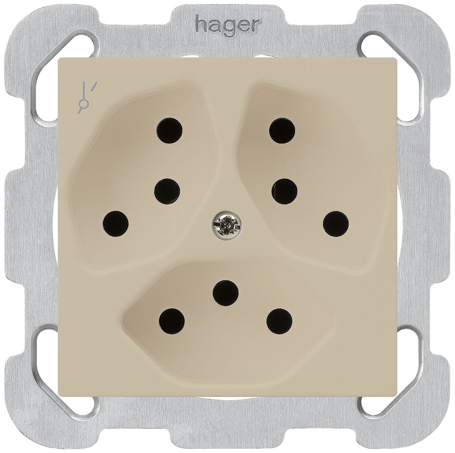 Prise ENC kallysto 3×T13/1S beige