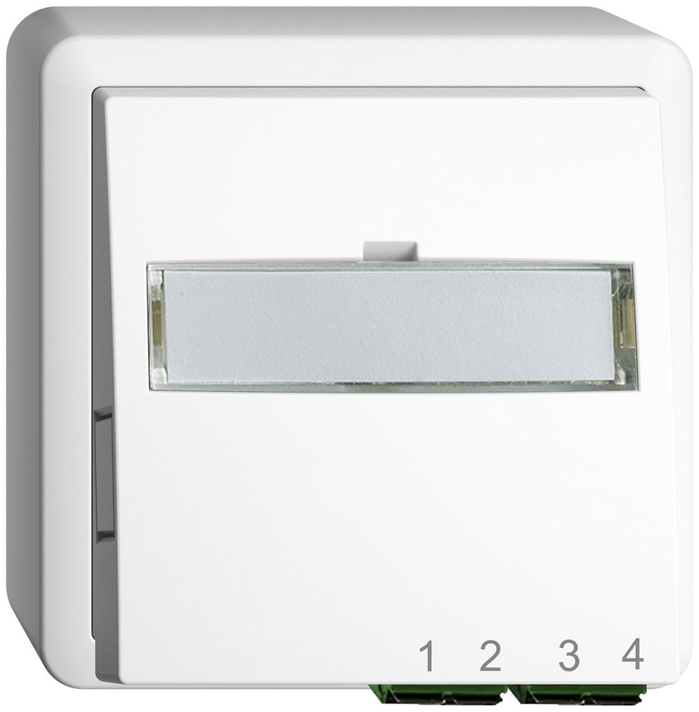 AP-Anschlussdose FTTH EDIZIOdue FH 2×LC APC Duplex FX.39 weiss