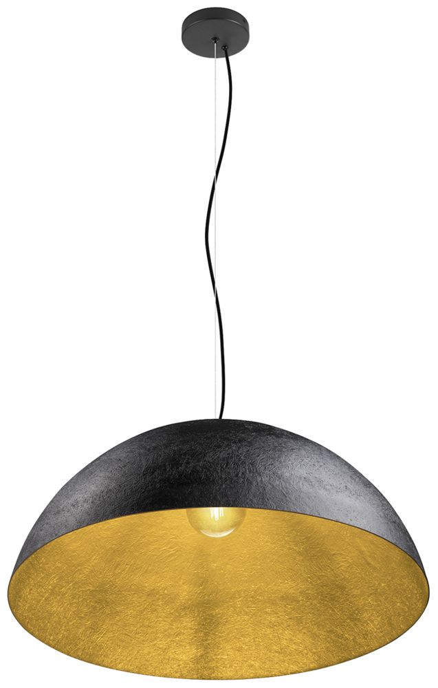 Lampada sospesa SLV FORCHINI 70 E27 1×40W REG Ø695mm nero/oro