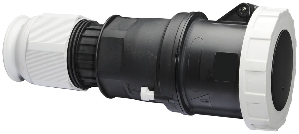 Prise mob.CEE Bals 5P 125A 500V 7h noir IP67 nick.bor.vis