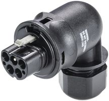 Steckverbinder RST20i5S, 90°, 5-polig, 250/400V, 20A, schwarz