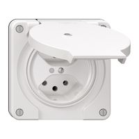 Steckdose NEVO N.CO, 2×T13, IP21, m.LED, weiss