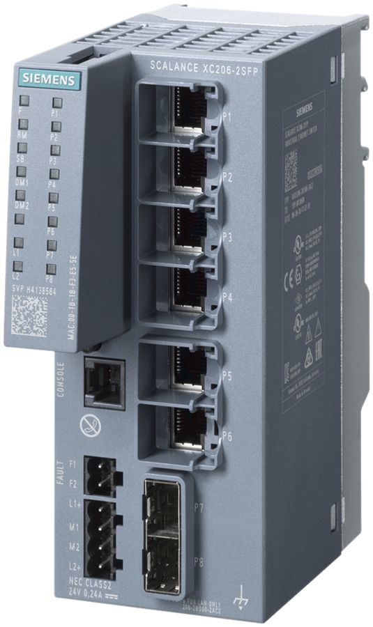 Switch IE Siemens SCALANCE XC206-2SFP 6×RJ45 + 2×SFP 10/100/1000Mbit/s managed
