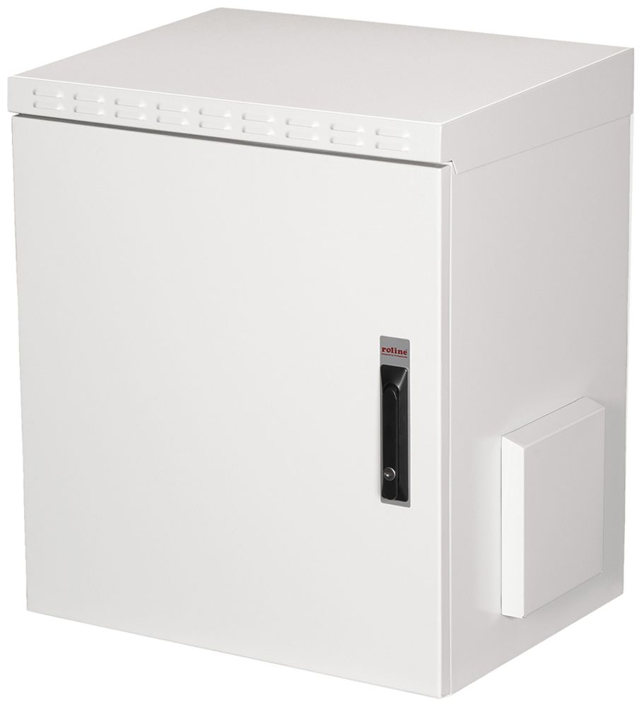 Coffret mural 19" ROLINE Pro 600×713×450mm 12UH 1×porte acier gris