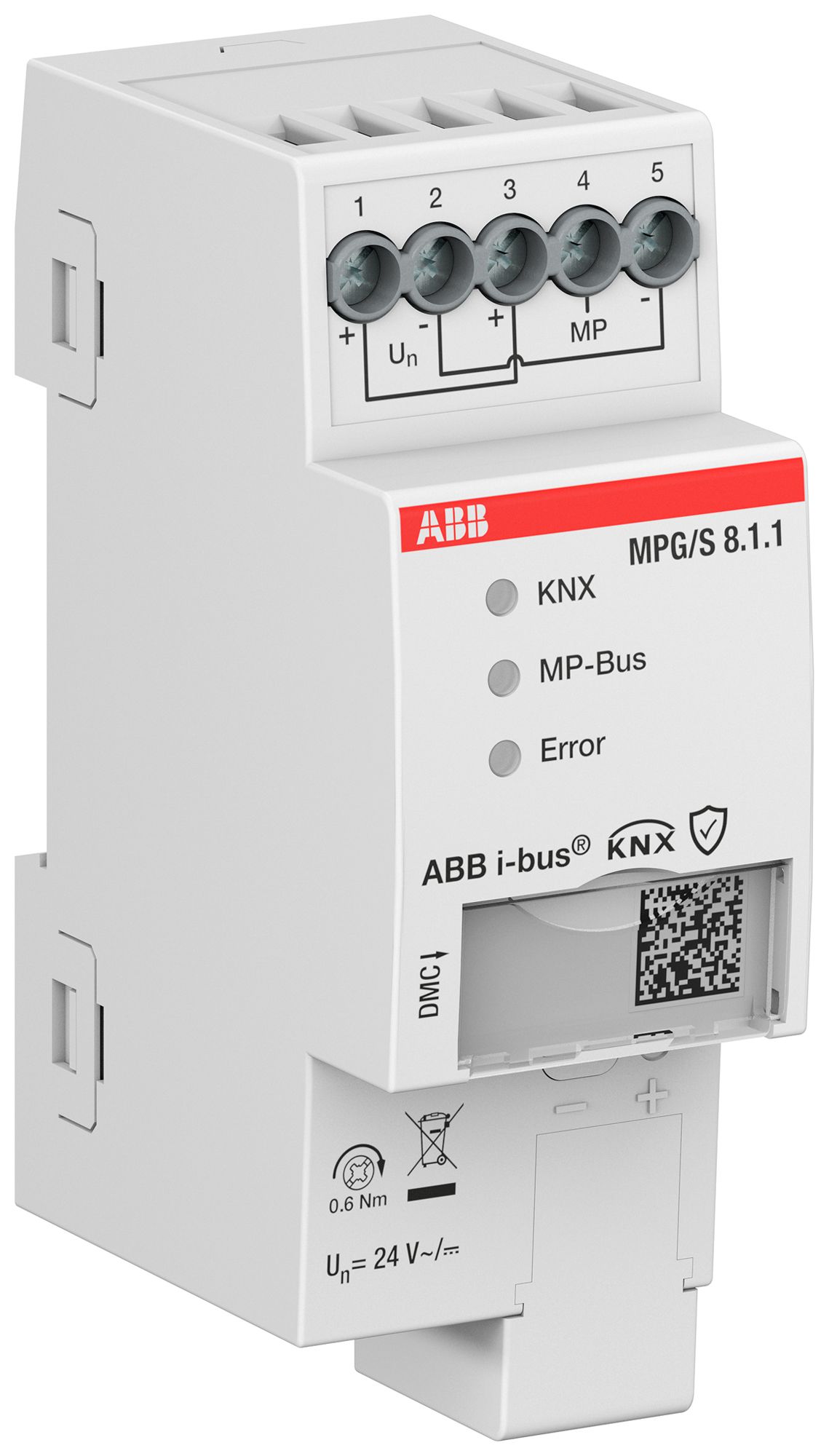 REG-Gateway KNX/Modbus ABB MPG/S8.1.1 MP-Bus 8-Kan 16TE/Kan 24V DC IP20 2TE