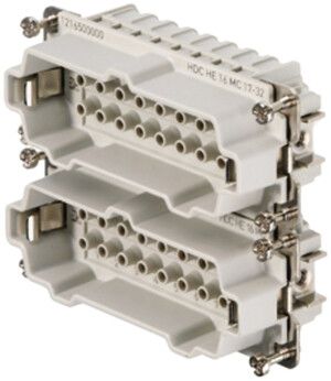 Inserto maschio Weidmüller HDC HE 17-32 500V 16A 16L a crimpare grd.6