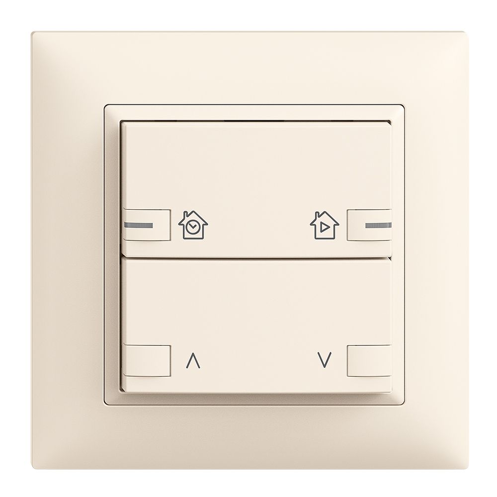 UP-Frontset EDIZIOdue zeptrionAIR Motor 1K mit Bez. mit LED crema