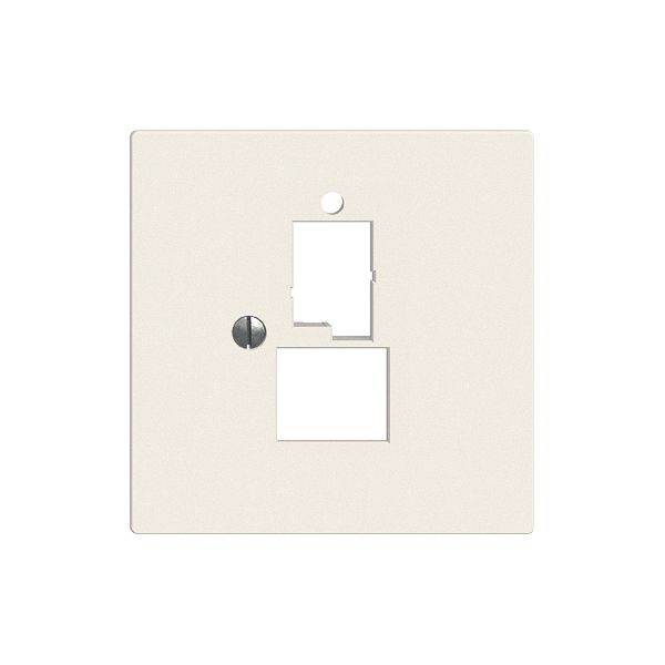 Frontplatte 1×T+T,1×RJ45 EDIZIOdue weiss R&M swissline