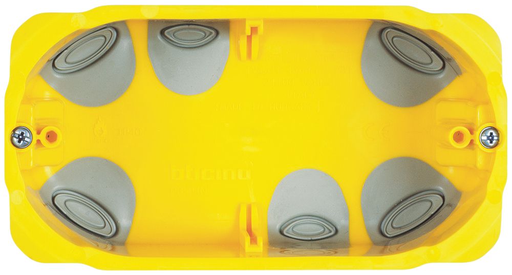 Scatola per intercapedini Legrand Axolute per 4 moduli, giallo