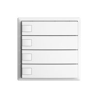 Poussoir KNX RGB EDUE, 250mW, s.LED, 4×poussoir, comm.1×touche, bc