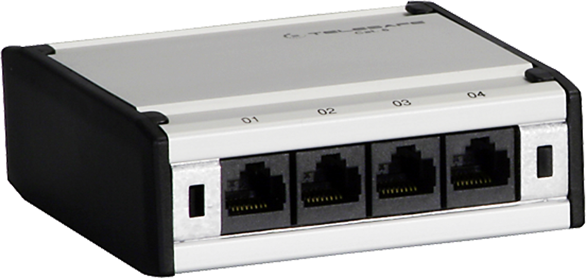 Patchbox Telesafe Mini 4×RJ45/u Kat.6 LSA 95×33×89mm Aluminium