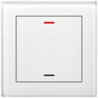 Poussoir KNX RGBW ENC MDT GTL-100W.02S 1t/2a verre blanc "neutre"