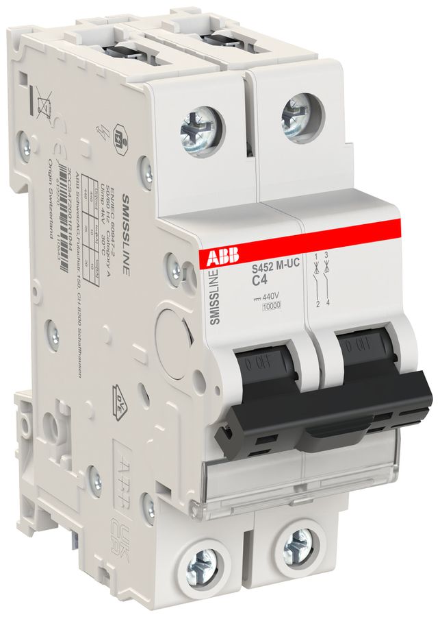 LS-Schalter SMISSLINE CLASSIC S452M-UCC 2×4A 220/440VDC (240/415VAC) 10kA