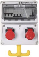 Stromverteiler Amaxx 40A 30mA 2×CEE16 2×T23 2×T25 IP44 gu