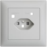 Kit frontal EDIZIOdue pour prise FI FMI, T23, shutter, gris clair