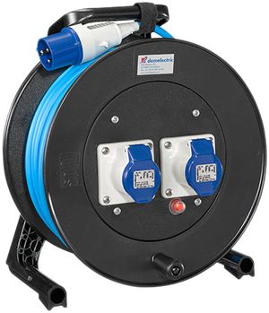 Kabelrolle Demelectric GT310 33m 3×2.5mm² 2×T63, EPR-PUR