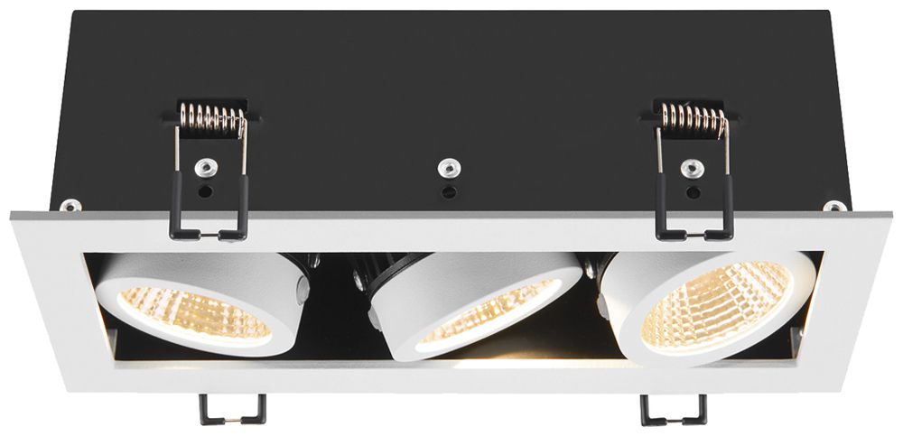 LED-Downlight SLV KADUX Triple 20W 2350lm 3000K 38° DIM 210×90mm weiss