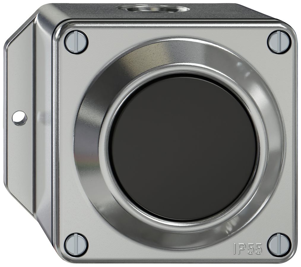 AP-Drucktaster ELEMENT SNAPFIX® 2P 16A 250V 111×96×71mm aluminium