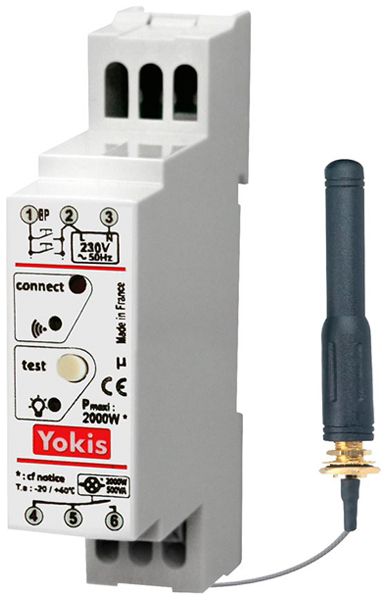 REG-RF-Zeitschaltrelais Yokis MTR2000MRPX, 2000W mit externer Antenne