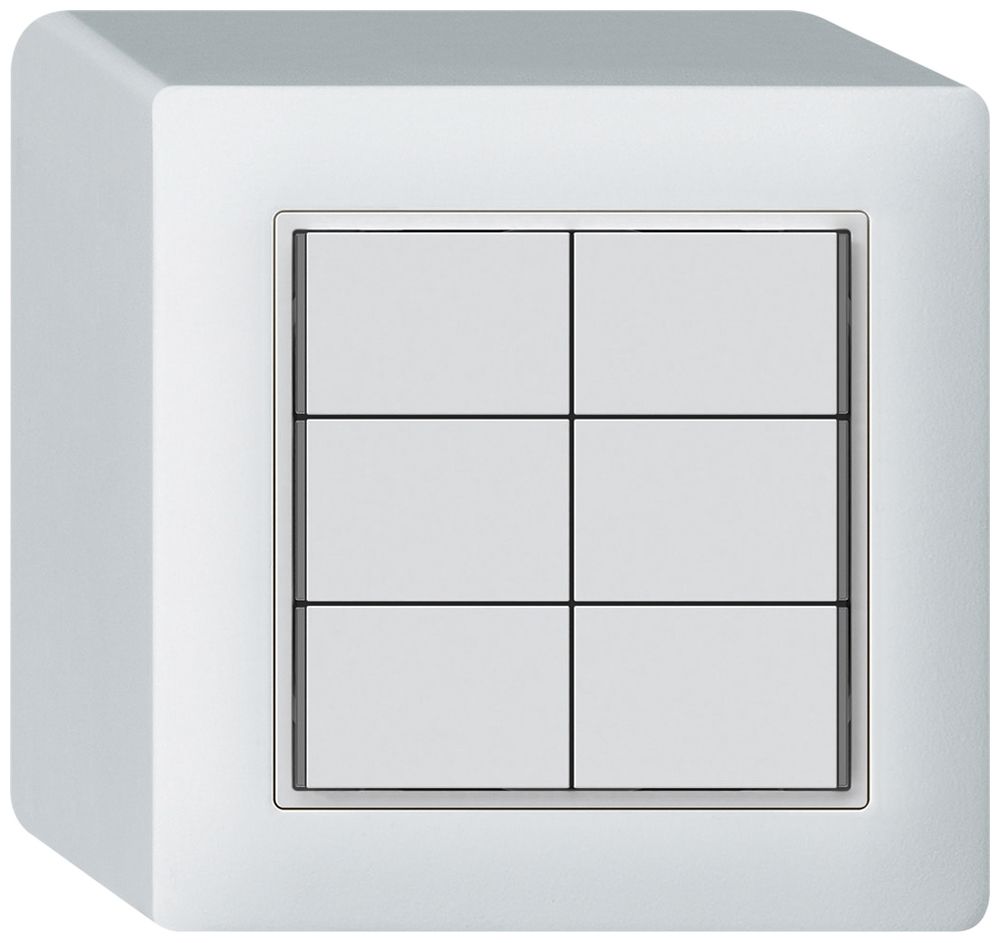 Poussoir KNX AP KAL 6×touches 6×points actionnables LED blanc