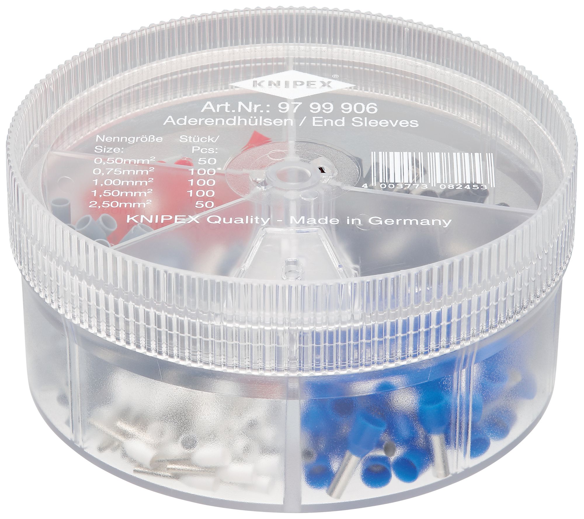 Sortiment Aderendhülse KNIPEX mit isolierten Aderendhülsen 400 Stück