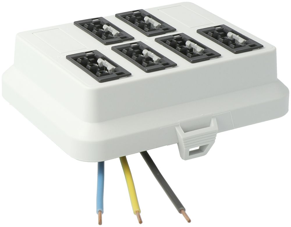 Frontteil AGRO, in: 3P H07V-U, out: 6×3P sw L1, WAGO