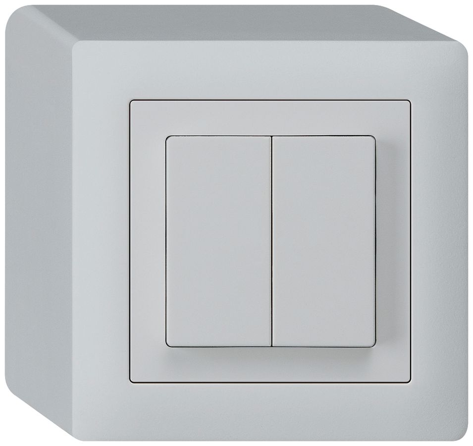 Poussoir AP kallysto 2×AR/1L gris clair